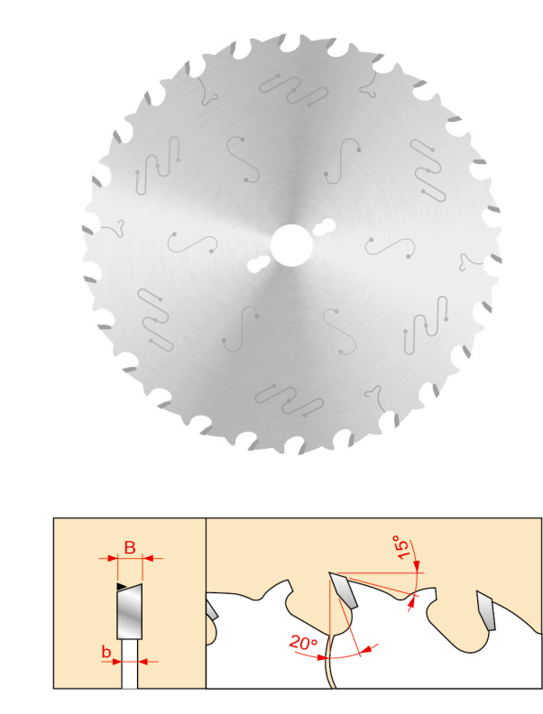 Anti-rebound dovetail saw blade
