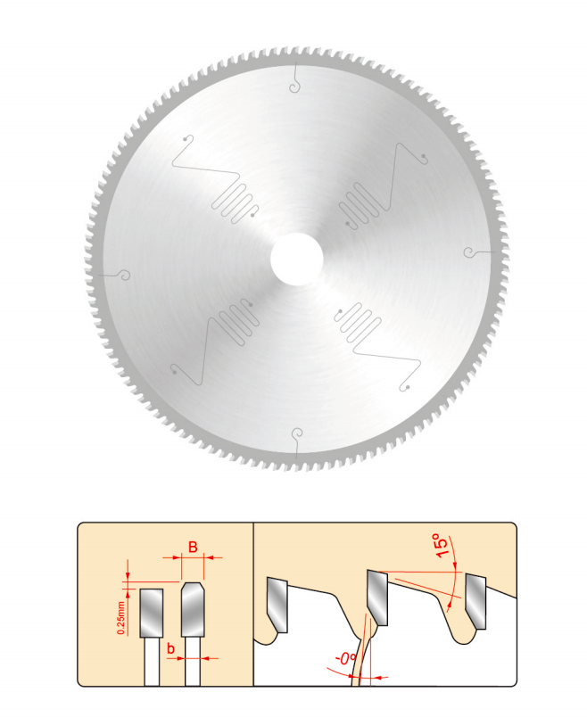 Carbide saw blades for cutting aluminum